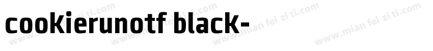 cookierunotf black字体转换